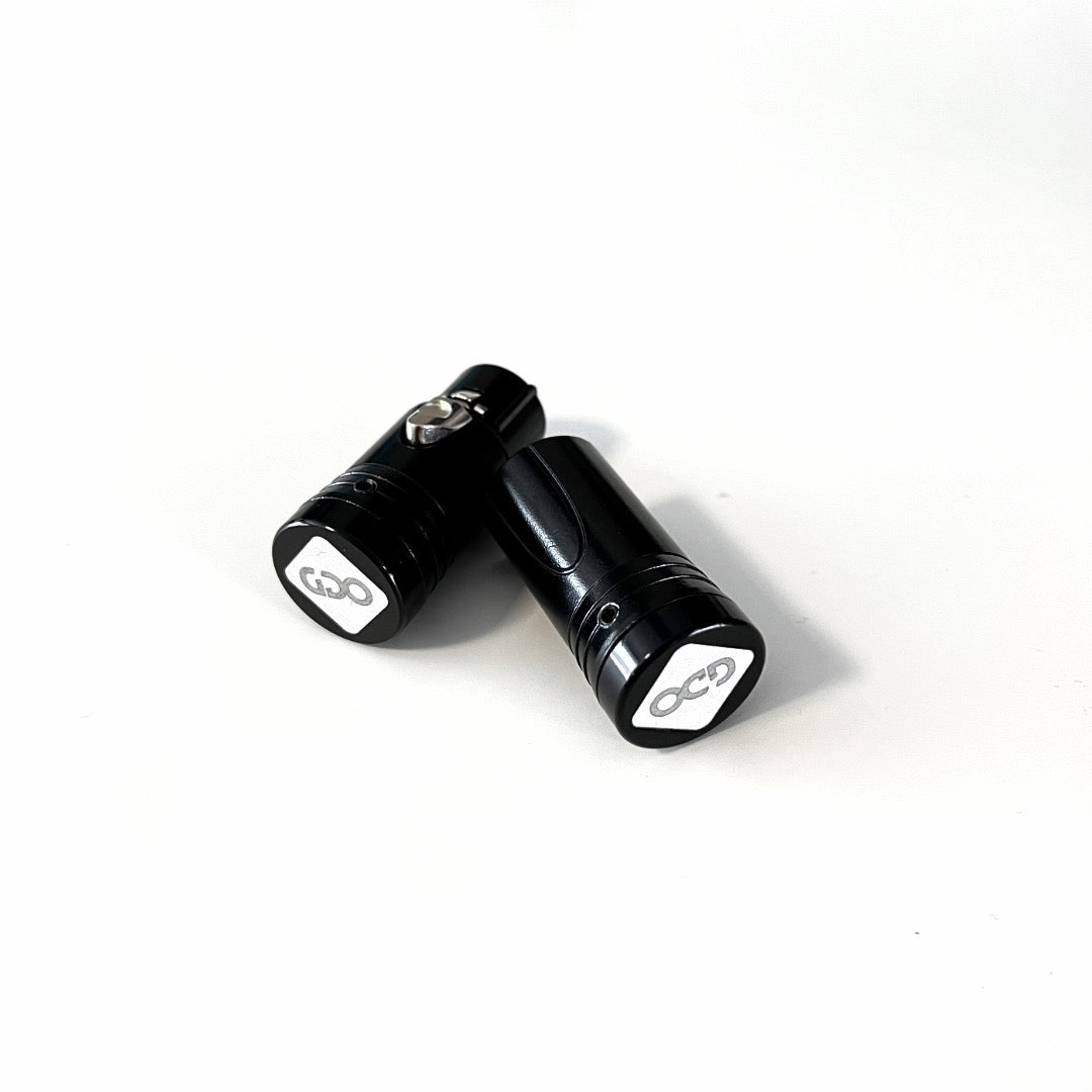NanoPlug compact angled XLR male to female adapter, low-profile audio connector for tight spaces